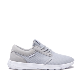 Supra Mens HAMMER RUN Grey/White/white Low Top Shoes | CA-75488